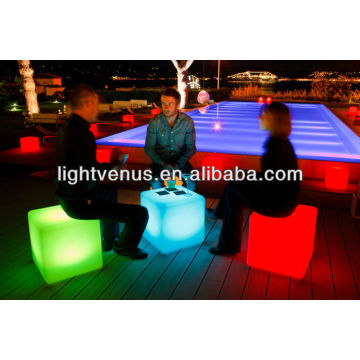 Allumé clignotant contrôle chaises cube led 3D